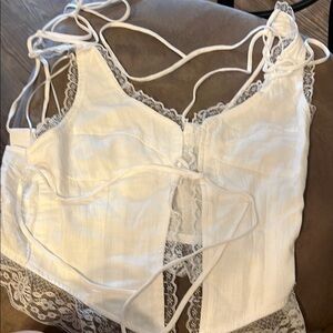 Lioness Ivory Lace Corset Top